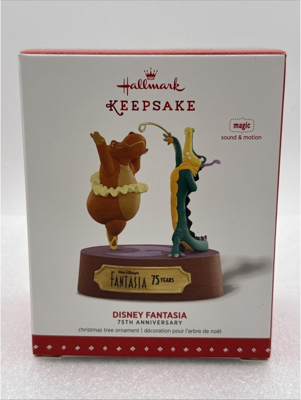 2015 Fantasia 75th Anniversary Disney Hallmark Magic Ornament Hippo & Croc New
